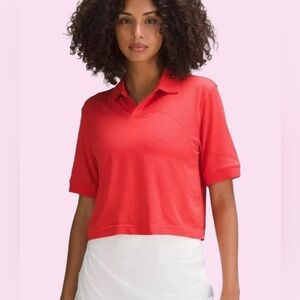 Lululemon Swiftly Tech Relaxed-Fit Polo in Red Size 8 NWT